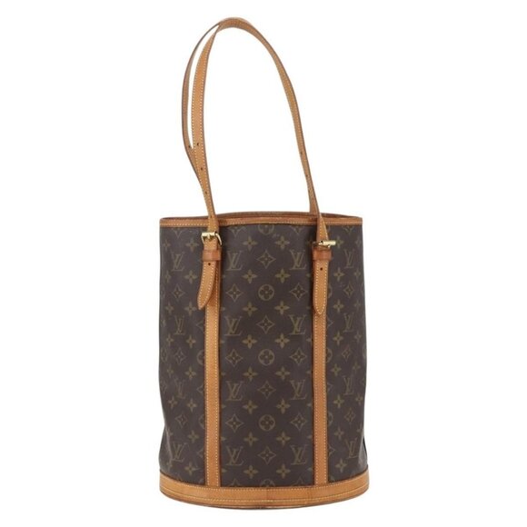 Authentic LOUIS VUITTON Monogram Bucket GM Shoulder Bag M42236 LV - Picture 9 of 16